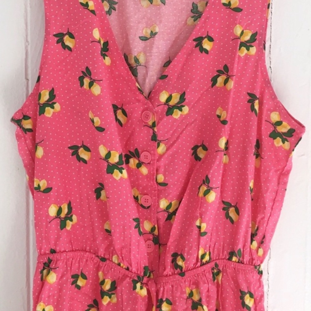 Mimi Chica Wome’’s Sleeveless Lemon Print Sundress - Picture 3 of 6